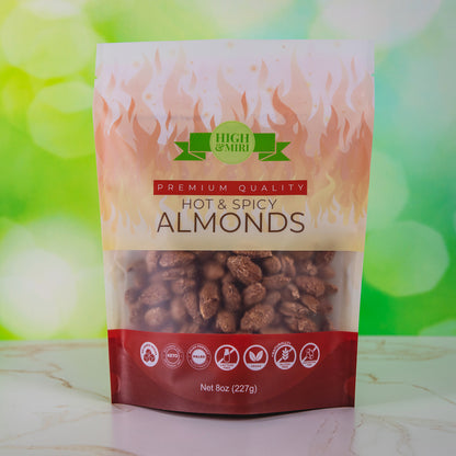 High&Miri Hot & Spicy Almonds 8 oz pouch