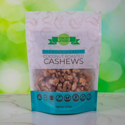 High&Miri Coconut Roasted Cashews 8 oz pouch
