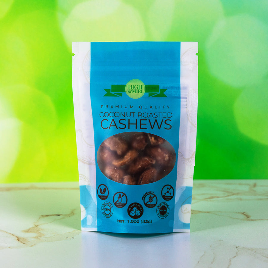 High&Miri Coconut Roasted Cashews 1.5 oz pouch