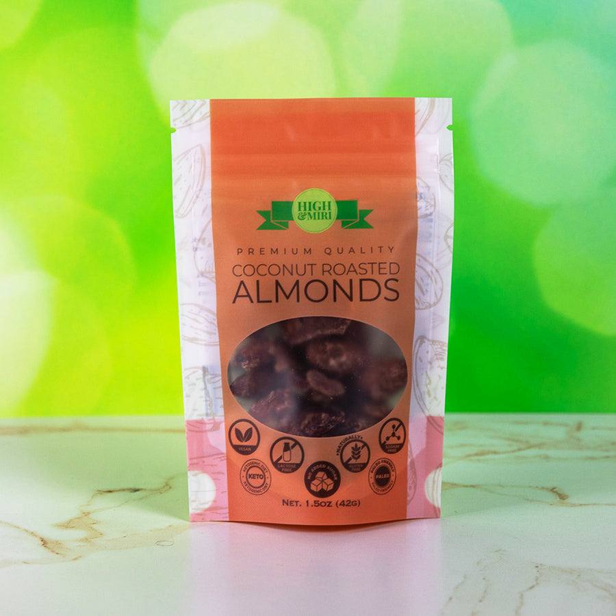 High&Miri Coconut Roasted Almonds 1.5 oz pouch