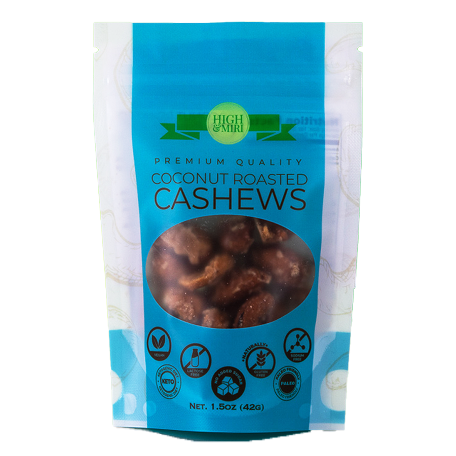 High&Miri Coconut Roasted Cashews 1.5 oz pouch