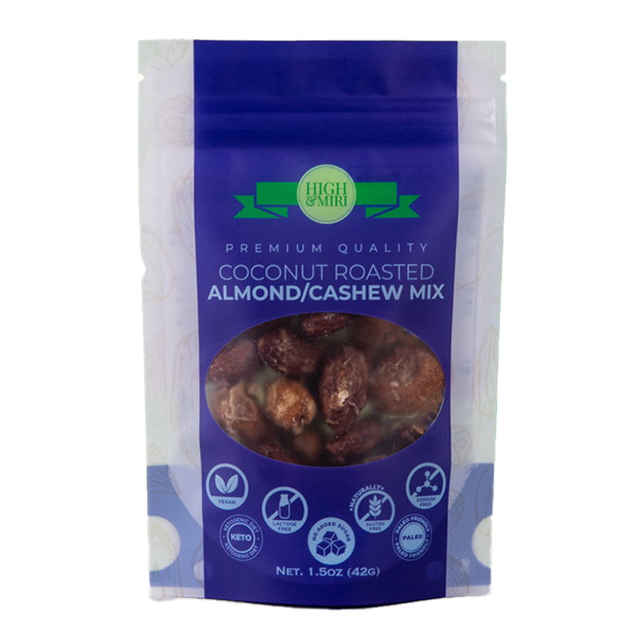 High&Miri Coconut Roasted Almond/Cashew Mix 1.5 oz pouch