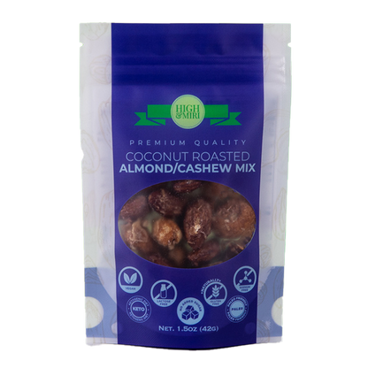 High&Miri Coconut Roasted Almond/Cashew Mix 1.5 oz pouch