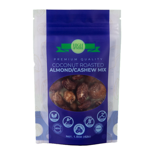 High&Miri Coconut Roasted Almond/Cashew Mix 1.5 oz pouch