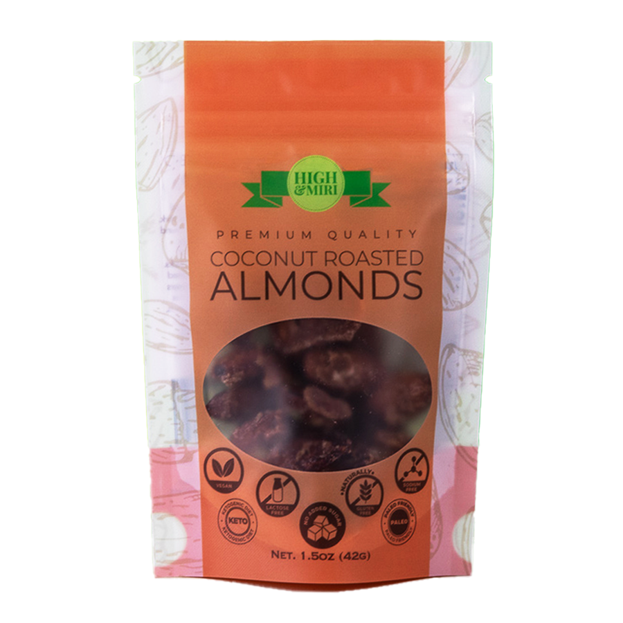 High&Miri Coconut Roasted Almonds 1.5 oz pouch