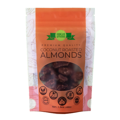 High&Miri Coconut Roasted Almonds 1.5 oz pouch