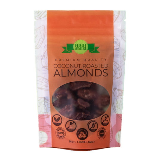 High&Miri Coconut Roasted Almonds 1.5 oz pouch