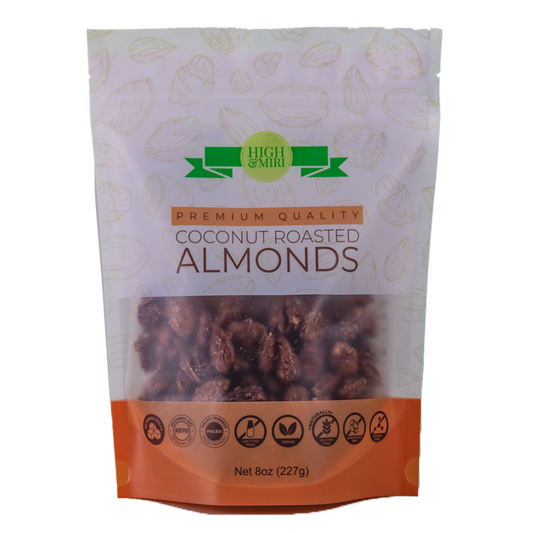 High&Miri Coconut Roasted Almonds 8 oz pouch