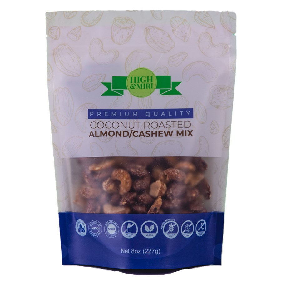 High&Miri Coconut Roasted Almond/Cashew Mix 8 oz pouch