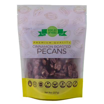 High&Miri Cinnamon Roasted Pecans 8 oz pouch